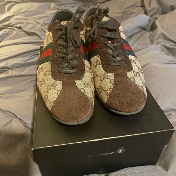 Gucci Shoes Vintage Gucci Tennis Shoe Worn A Bit But Many Miles Left Poshmark